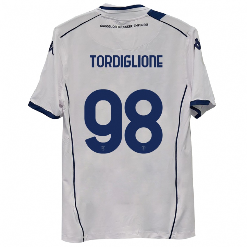 ילדים Nicolò Tordiglione #98 כחול כהה הרחק ג'רזי 2025/26 חולצה קצרה