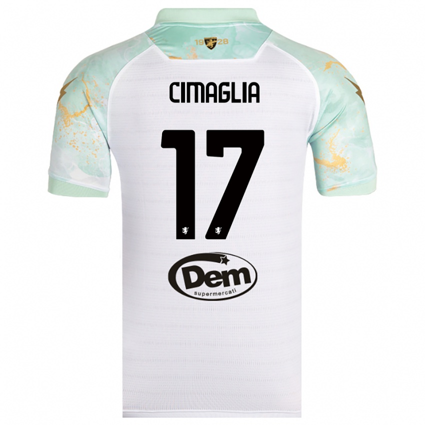 ילדים מרקו סימאליה #17 לבן שחור הרחק ג'רזי 2025/26 חולצה קצרה