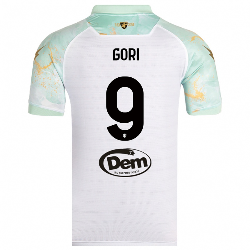 ילדים לורנזו גור #9 לבן שחור הרחק ג'רזי 2025/26 חולצה קצרה