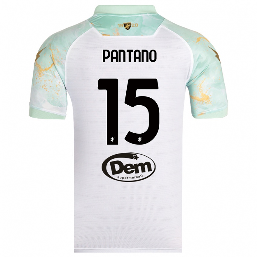 ילדים Christian Pantano #15 לבן שחור הרחק ג'רזי 2025/26 חולצה קצרה