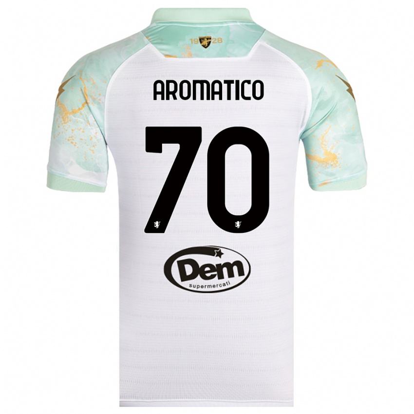 ילדים Raul Aromatico #70 לבן שחור הרחק ג'רזי 2025/26 חולצה קצרה