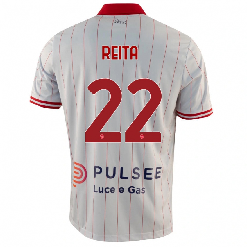 ילדים Francesco Reita #22 לבן אדום כחול הרחק ג'רזי 2025/26 חולצה קצרה