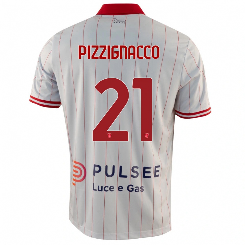 ילדים Semuel Pizzignacco #21 לבן אדום כחול הרחק ג'רזי 2025/26 חולצה קצרה