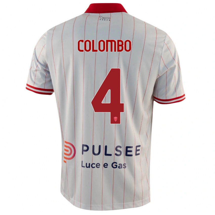 ילדים Leonardo Colombo #4 לבן אדום כחול הרחק ג'רזי 2025/26 חולצה קצרה