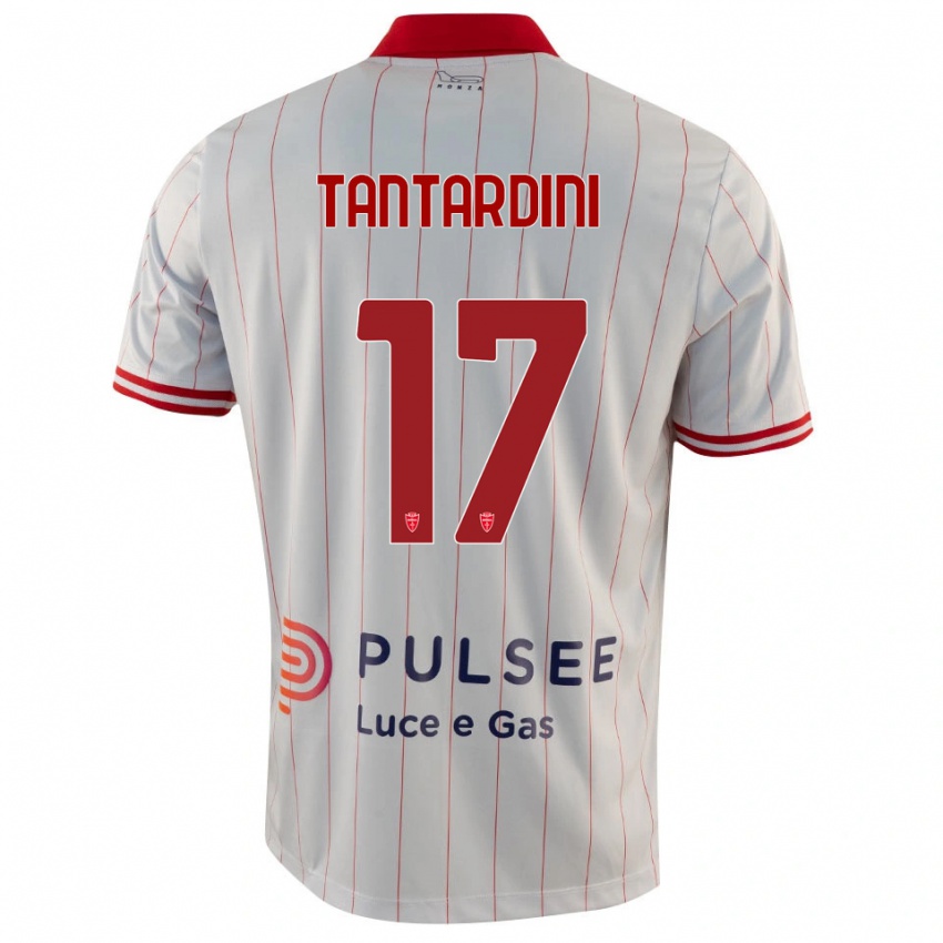 ילדים Tommaso Tantardini #17 לבן אדום כחול הרחק ג'רזי 2025/26 חולצה קצרה