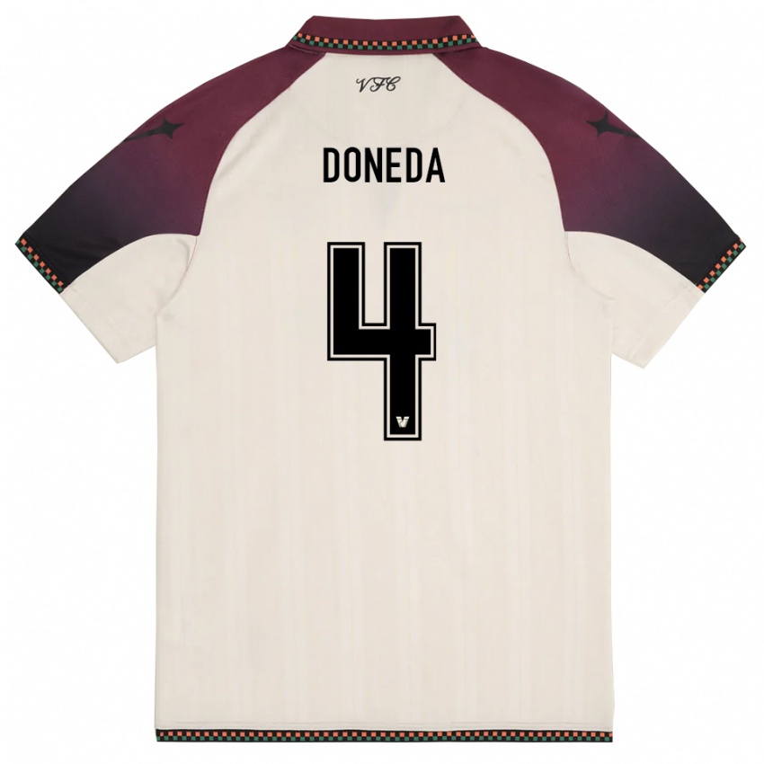 ילדים מליסה דונדה #4 קרם בורדו הרחק ג'רזי 2025/26 חולצה קצרה