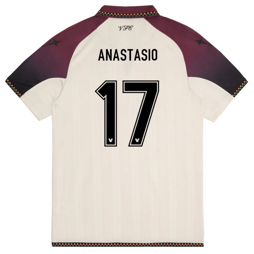 ילדים מקס וינצ׳נסו אנסטסיו #17 קרם בורדו הרחק ג'רזי 2025/26 חולצה קצרה