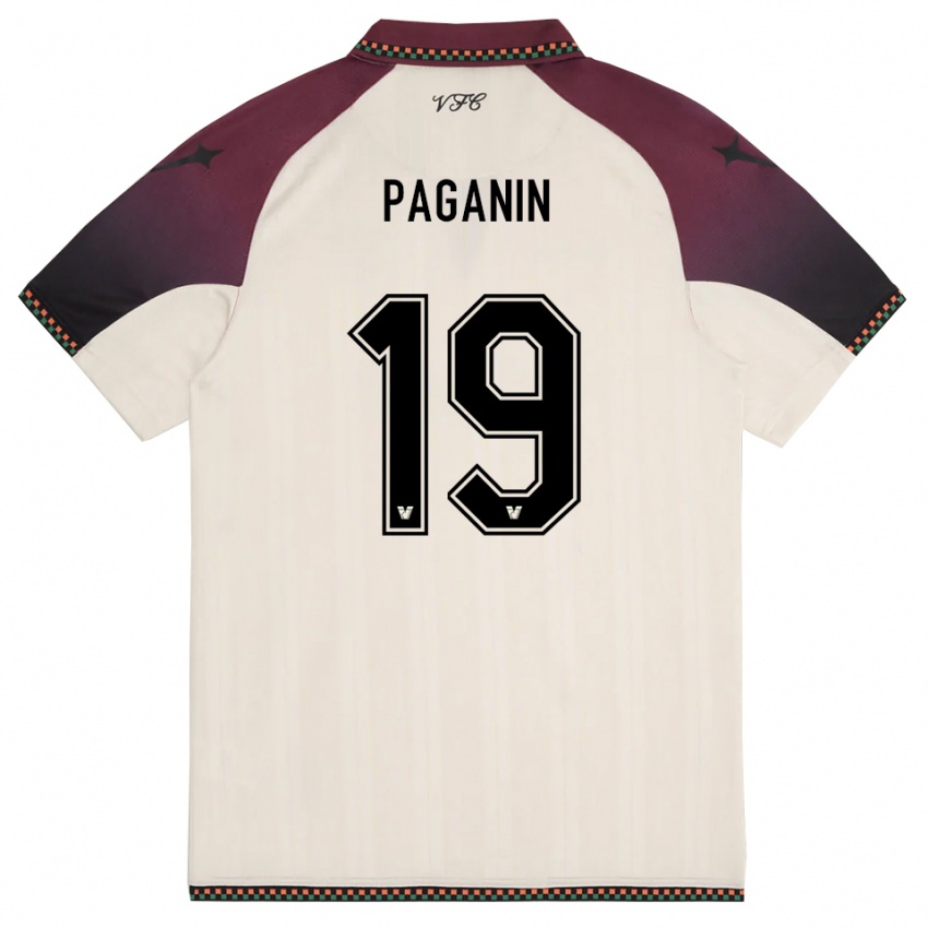 ילדים Eros Paganin #19 קרם בורדו הרחק ג'רזי 2025/26 חולצה קצרה