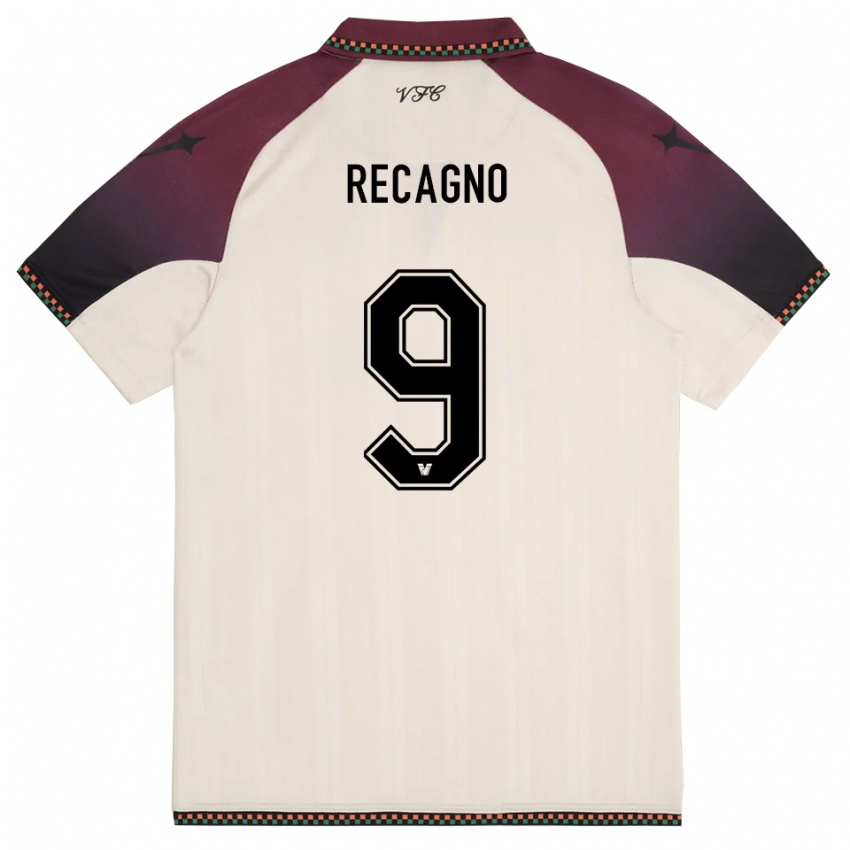 ילדים פרנצ׳סקו רקאנו #9 קרם בורדו הרחק ג'רזי 2025/26 חולצה קצרה