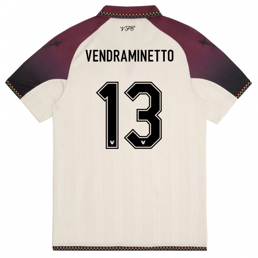 ילדים Andrea Vendraminetto #13 קרם בורדו הרחק ג'רזי 2025/26 חולצה קצרה