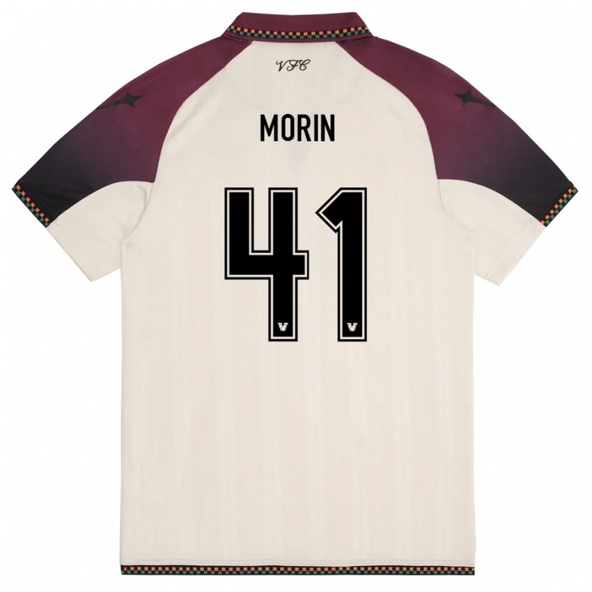 ילדים Elena Morin #41 קרם בורדו הרחק ג'רזי 2025/26 חולצה קצרה