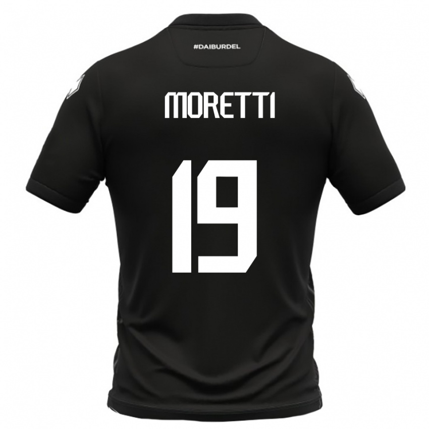 ילדים Noah Moretti #19 שחור לבן הרחק ג'רזי 2025/26 חולצה קצרה