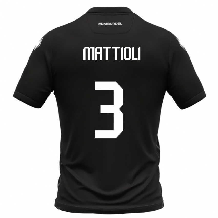 ילדים ג׳ובאני מתיולי #3 שחור לבן הרחק ג'רזי 2025/26 חולצה קצרה