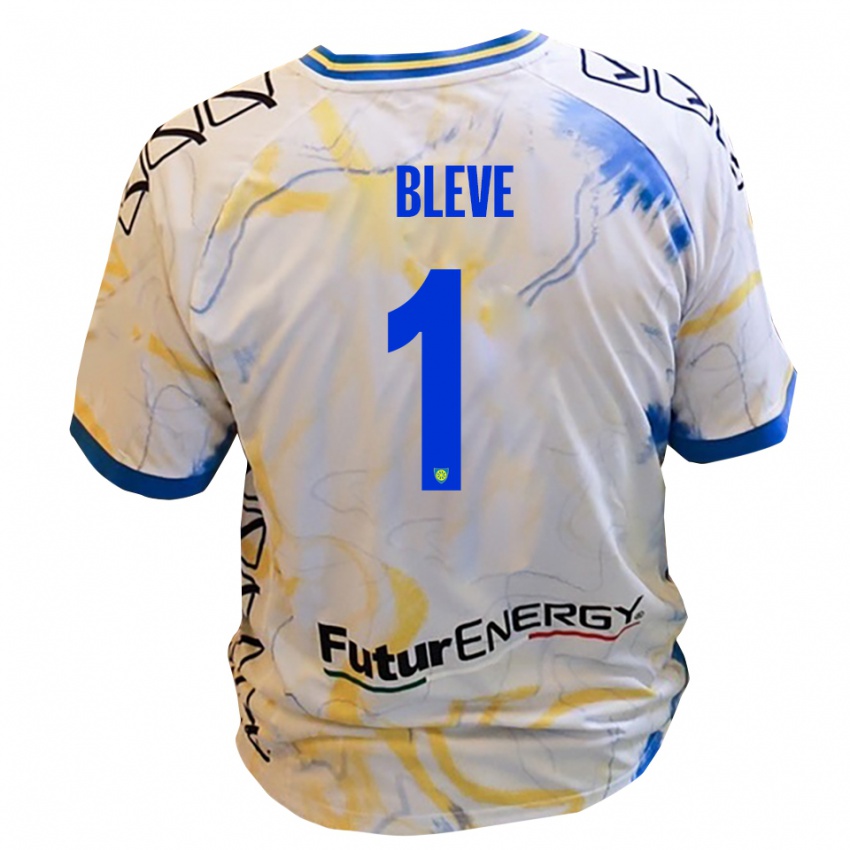 ילדים Marco Bleve #1 לבן צהוב כחול הרחק ג'רזי 2025/26 חולצה קצרה