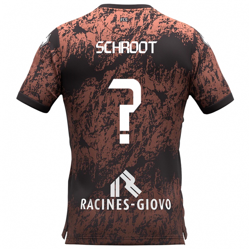 ילדים Elias Schroot #0 חום שחור הרחק ג'רזי 2025/26 חולצה קצרה