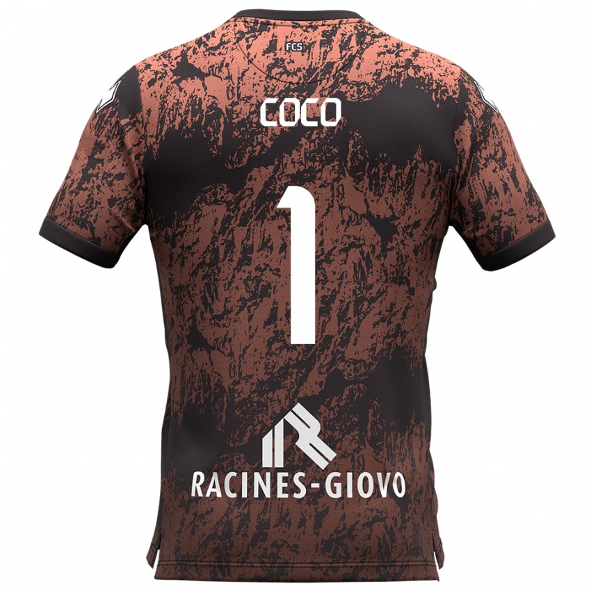 ילדים Lorenzo Coco #1 חום שחור הרחק ג'רזי 2025/26 חולצה קצרה