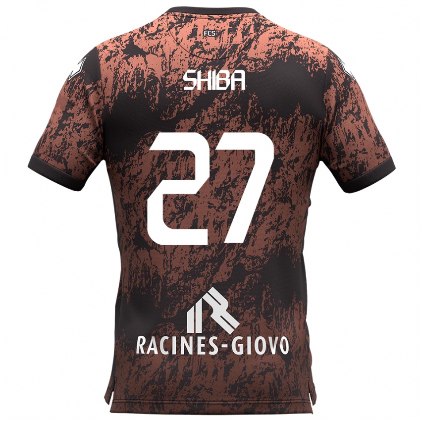 ילדים כריסטיאן שיבא #27 חום שחור הרחק ג'רזי 2025/26 חולצה קצרה