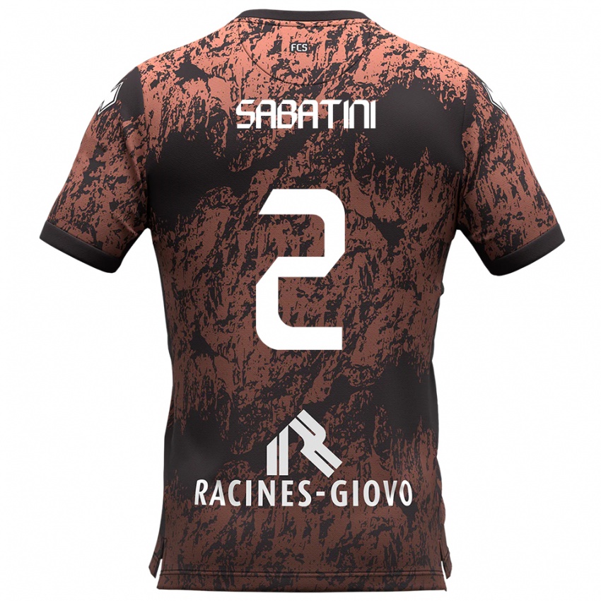 ילדים Carlo Sabatini #2 חום שחור הרחק ג'רזי 2025/26 חולצה קצרה