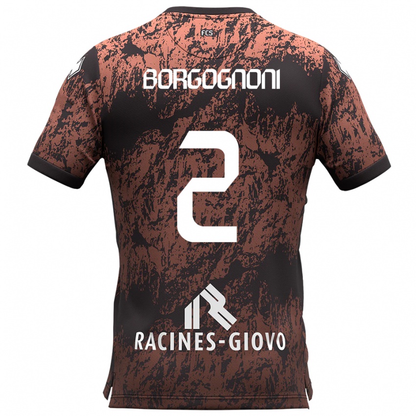 ילדים ג׳ובאני בורגוני #2 חום שחור הרחק ג'רזי 2025/26 חולצה קצרה