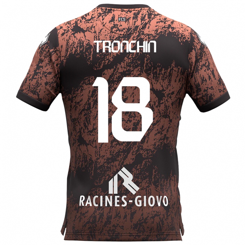 ילדים סימונה טרונקין #18 חום שחור הרחק ג'רזי 2025/26 חולצה קצרה