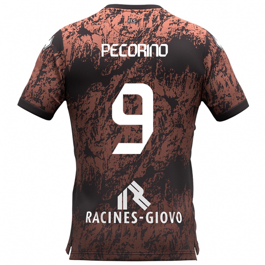 ילדים אמנואלה פקורינו #9 חום שחור הרחק ג'רזי 2025/26 חולצה קצרה