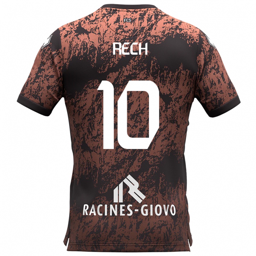 ילדים Francesco Rech #10 חום שחור הרחק ג'רזי 2025/26 חולצה קצרה