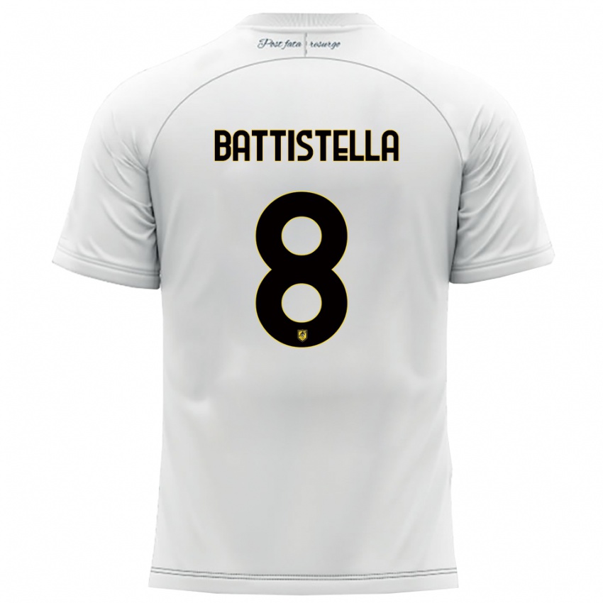 ילדים תומס באטיסטלה #8 לבן צהוב הרחק ג'רזי 2025/26 חולצה קצרה