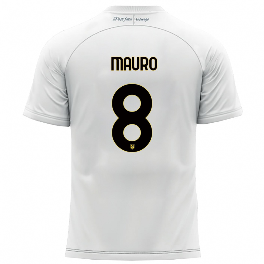ילדים Antonio Mauro #8 לבן צהוב הרחק ג'רזי 2025/26 חולצה קצרה