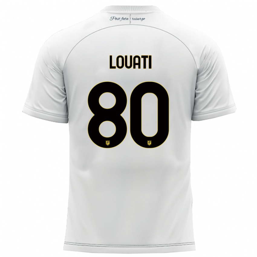 ילדים אלסנדרו לואטי #80 לבן צהוב הרחק ג'רזי 2025/26 חולצה קצרה