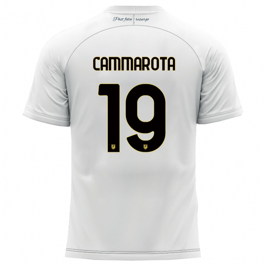 ילדים Vincenzo Cammarota #19 לבן צהוב הרחק ג'רזי 2025/26 חולצה קצרה