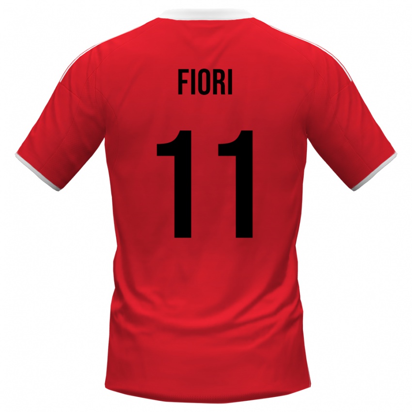 ילדים Antonio Fiori #11 אדום לבן הרחק ג'רזי 2025/26 חולצה קצרה