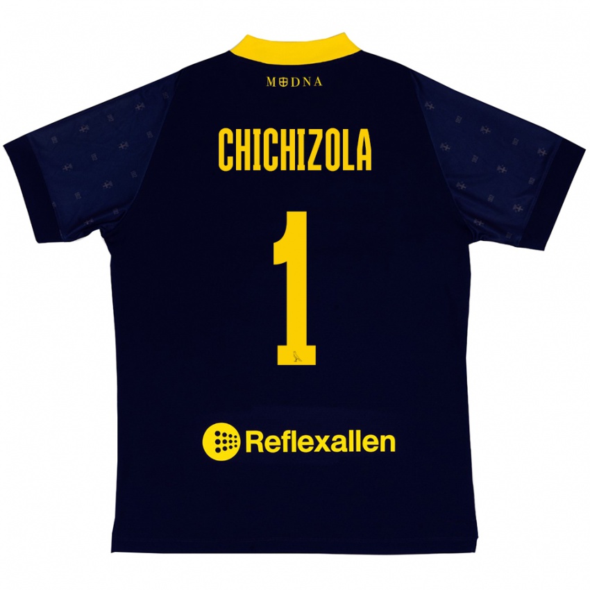 ילדים לאנדרו צ'יצ'יזולה #1 כחול נייבי צהוב הרחק ג'רזי 2025/26 חולצה קצרה