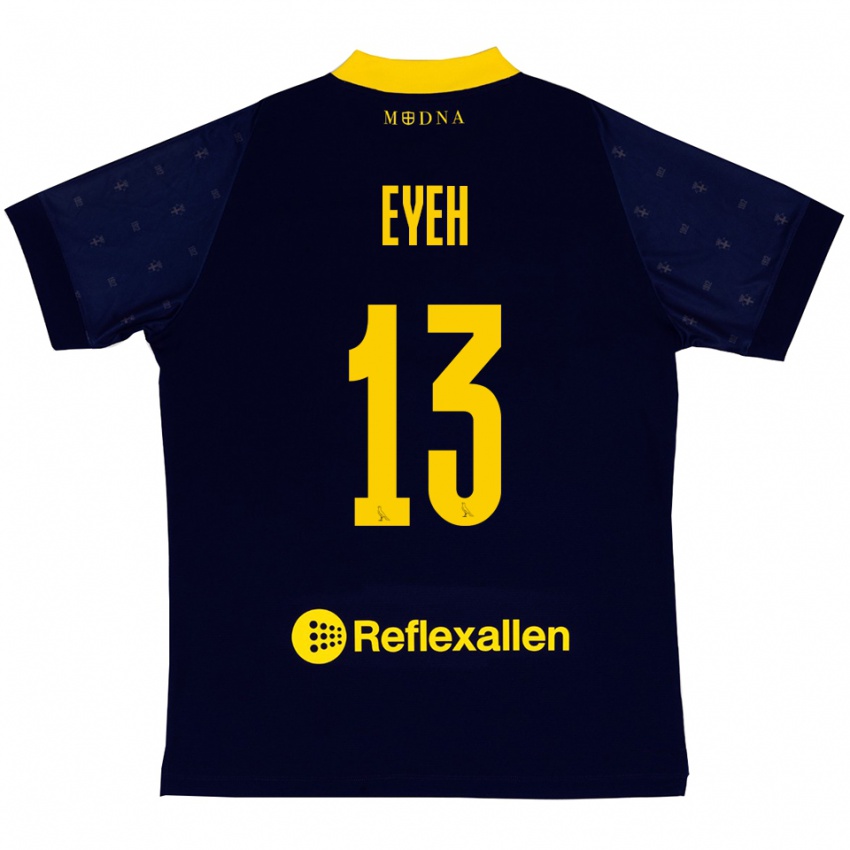 ילדים ניקולס אי #13 כחול נייבי צהוב הרחק ג'רזי 2025/26 חולצה קצרה