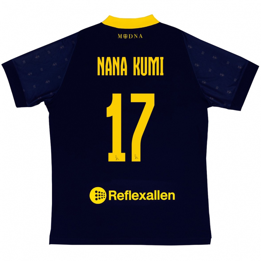 ילדים Ronald Nana Kumi #17 כחול נייבי צהוב הרחק ג'רזי 2025/26 חולצה קצרה