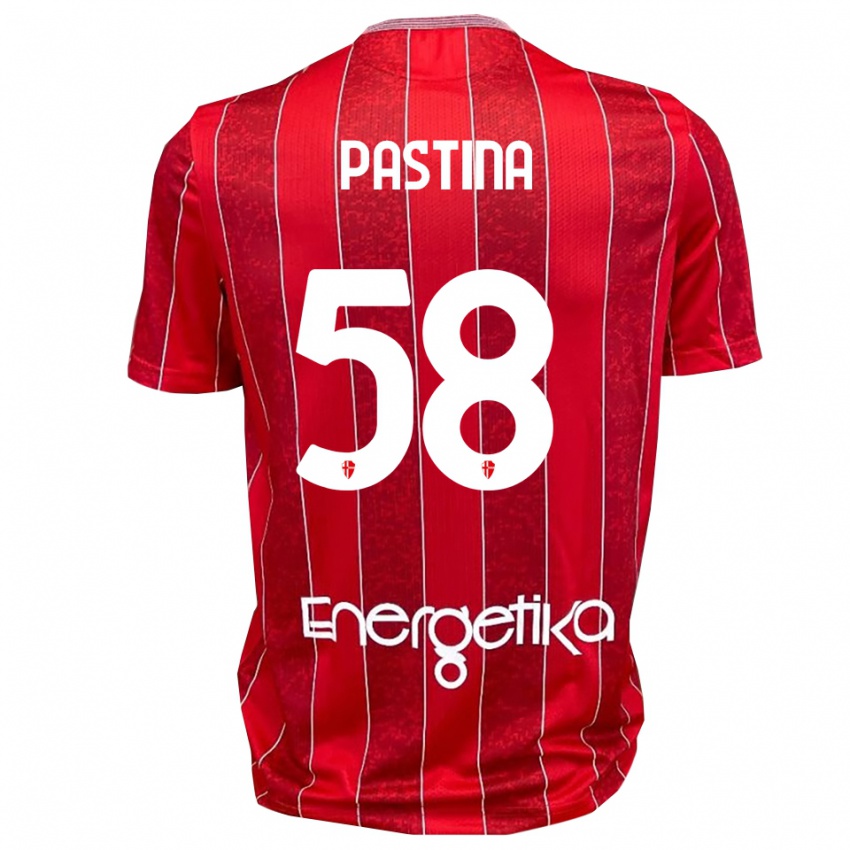 ילדים כריסטיאן פסטינה #58 אדום לבן הרחק ג'רזי 2025/26 חולצה קצרה
