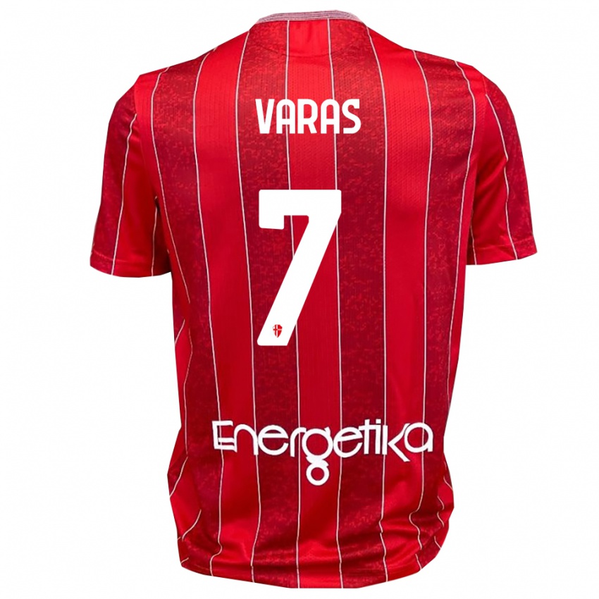 ילדים קווין ואראס #7 אדום לבן הרחק ג'רזי 2025/26 חולצה קצרה