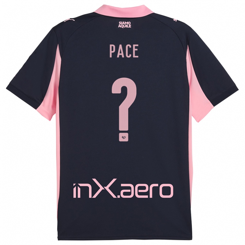 ילדים Andrea Pace #0 כחול נייבי ורוד הרחק ג'רזי 2025/26 חולצה קצרה