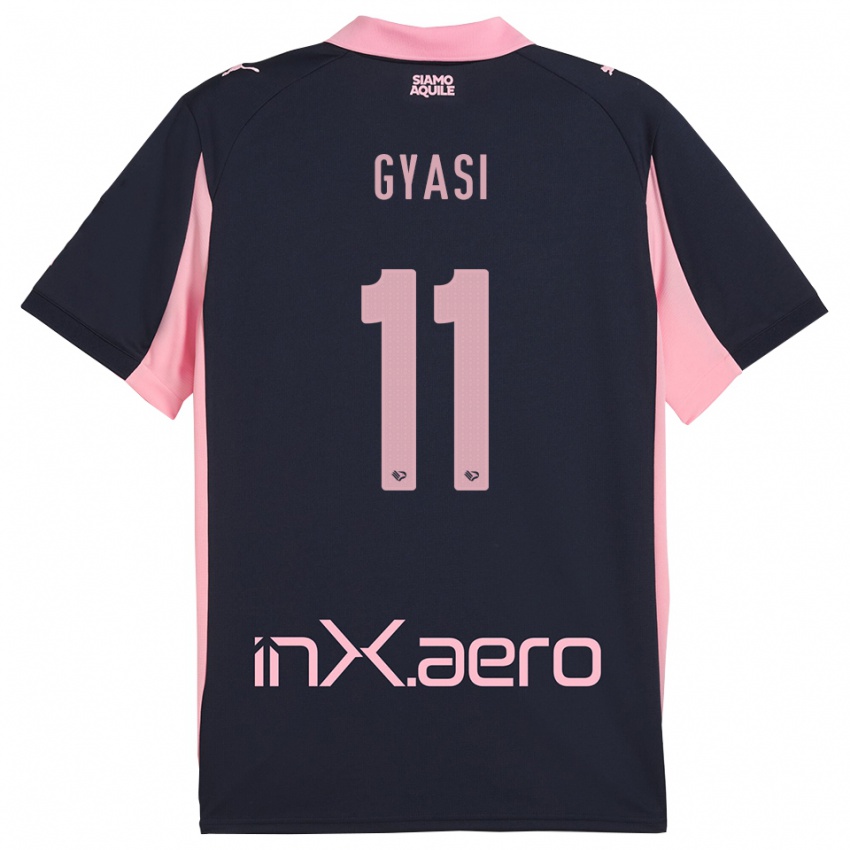 ילדים עמנואל גיאסי #11 כחול נייבי ורוד הרחק ג'רזי 2025/26 חולצה קצרה