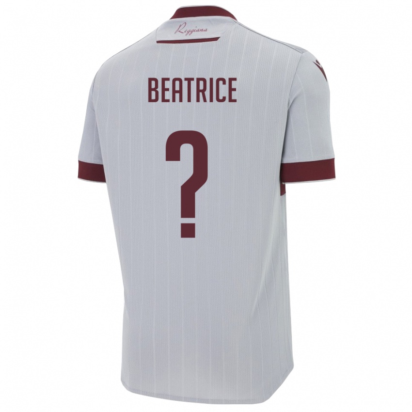 ילדים Parizzi Beatrice #0 בורגונדי לבן הרחק ג'רזי 2025/26 חולצה קצרה