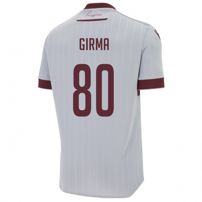 ילדים נתן גירמה #80 בורגונדי לבן הרחק ג'רזי 2025/26 חולצה קצרה