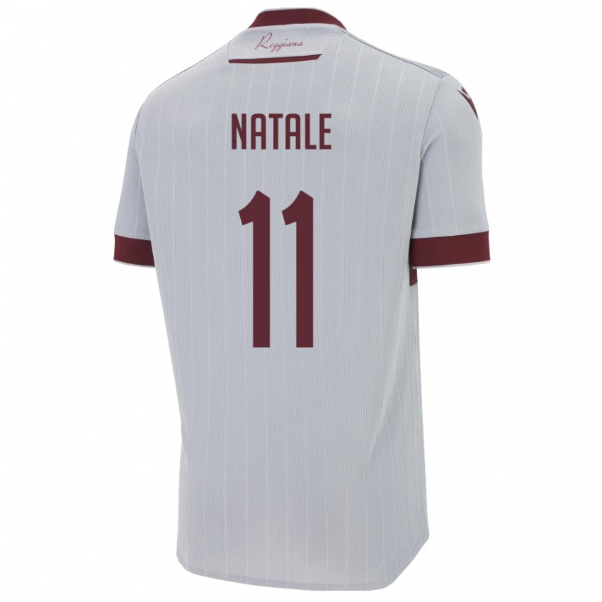 ילדים Mario Natale #11 בורגונדי לבן הרחק ג'רזי 2025/26 חולצה קצרה