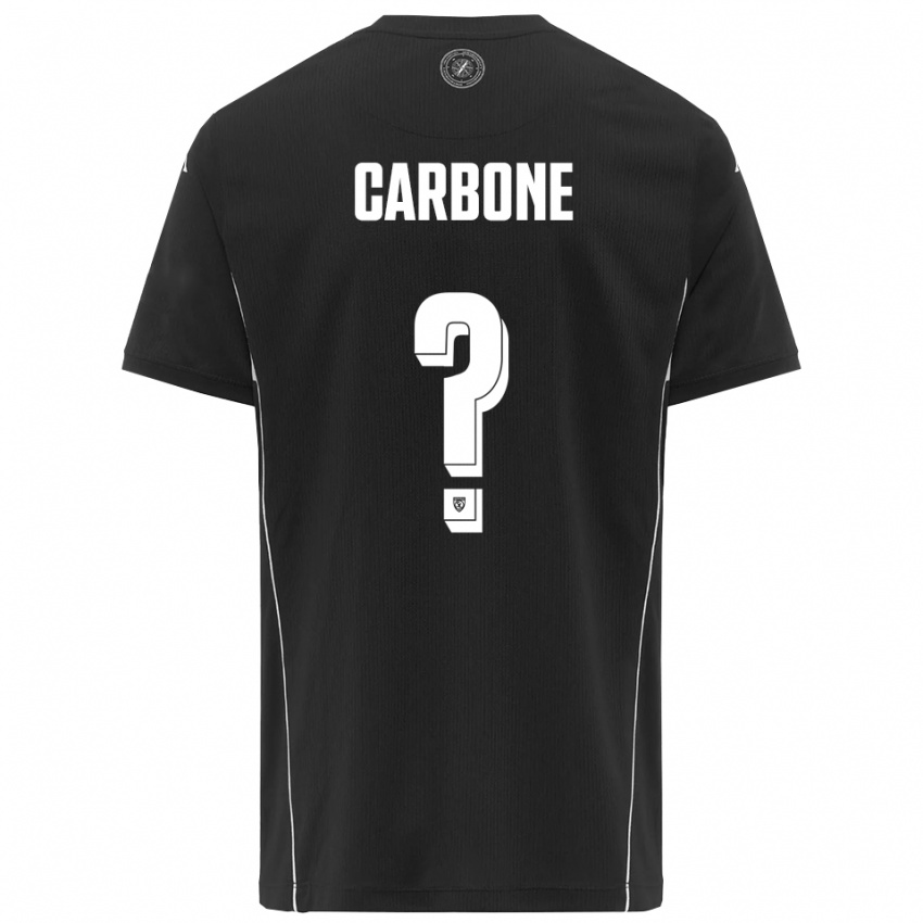 ילדים Christian Carbone #0 שחור לבן הרחק ג'רזי 2025/26 חולצה קצרה