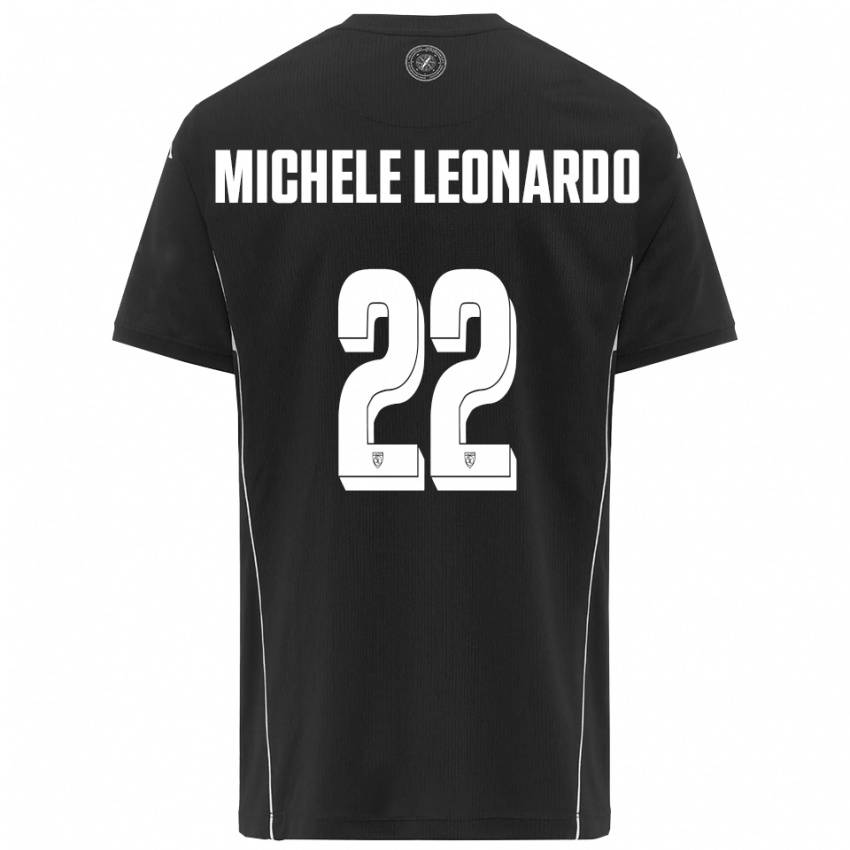 ילדים מטאו מיקלה לאונרדו #22 שחור לבן הרחק ג'רזי 2025/26 חולצה קצרה