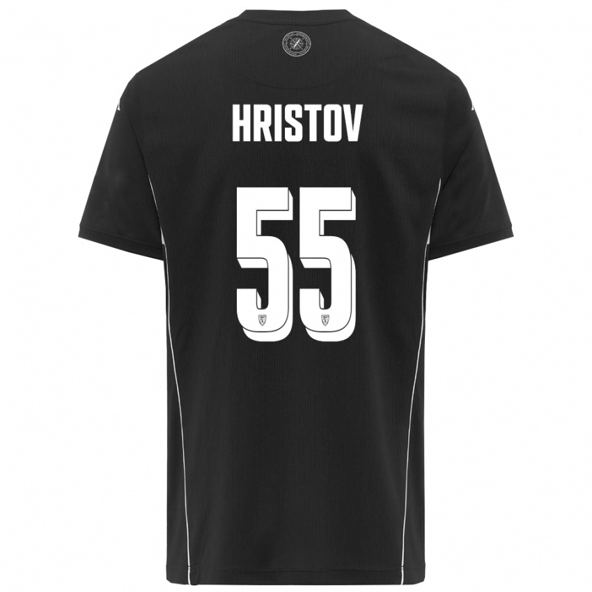 ילדים פטקו חריסטוב #55 שחור לבן הרחק ג'רזי 2025/26 חולצה קצרה