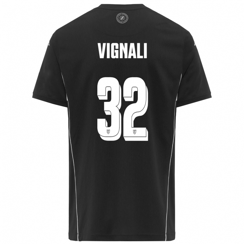 ילדים לוקה ויניאלי #32 שחור לבן הרחק ג'רזי 2025/26 חולצה קצרה