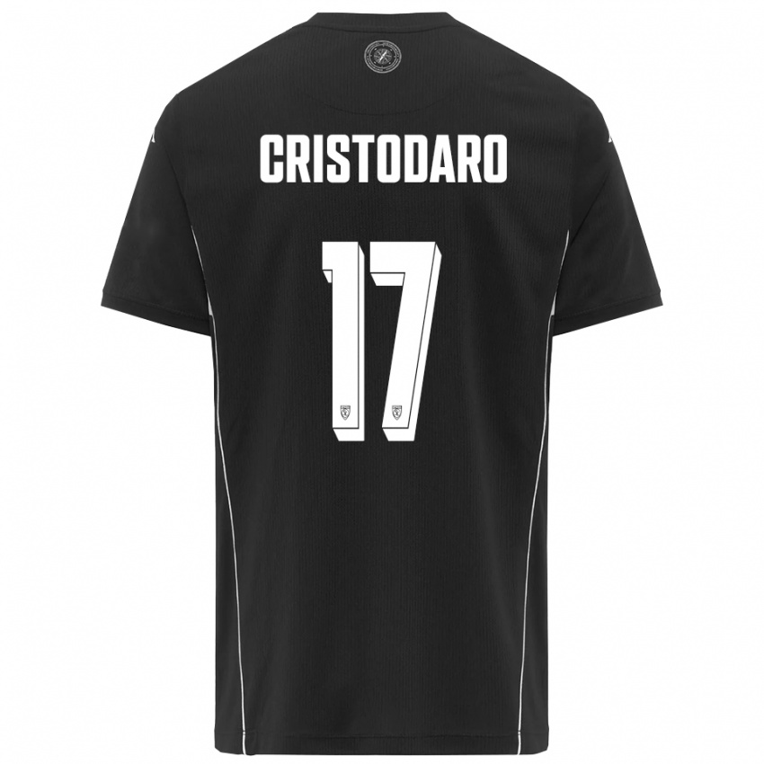 ילדים לורנזו כריסטודארו #17 שחור לבן הרחק ג'רזי 2025/26 חולצה קצרה