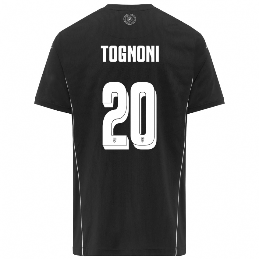 ילדים Thomas Tognoni #20 שחור לבן הרחק ג'רזי 2025/26 חולצה קצרה