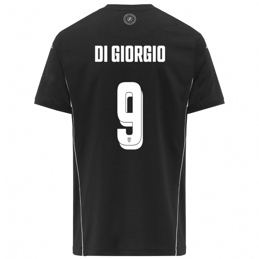 ילדים ריקרדו די ג׳ורג׳יו #9 שחור לבן הרחק ג'רזי 2025/26 חולצה קצרה