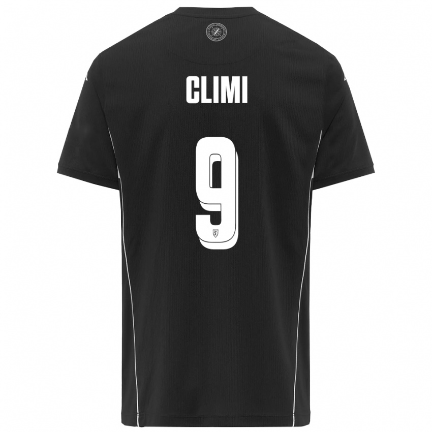ילדים Francesco Climi #9 שחור לבן הרחק ג'רזי 2025/26 חולצה קצרה