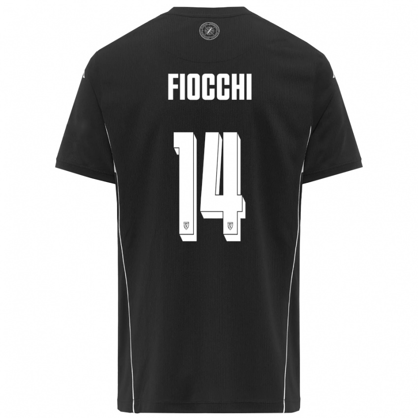 ילדים Marco Fiocchi #14 שחור לבן הרחק ג'רזי 2025/26 חולצה קצרה